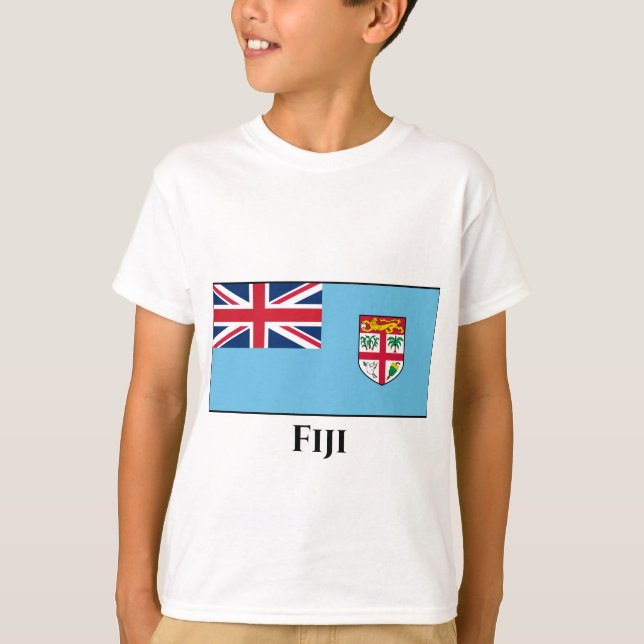 Fiji Flagga T Shirt (Framsida)