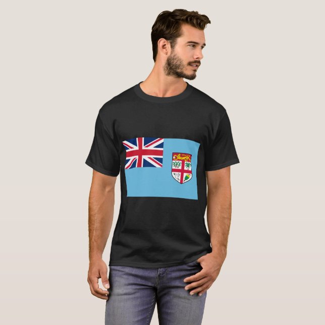 Fiji Flagga T Shirt (Hel framsida)
