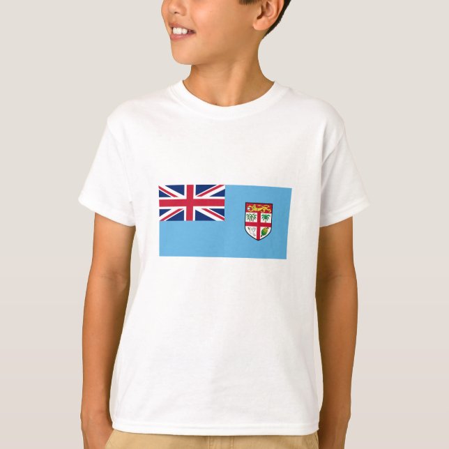 Fiji Flagga T Shirt (Framsida)