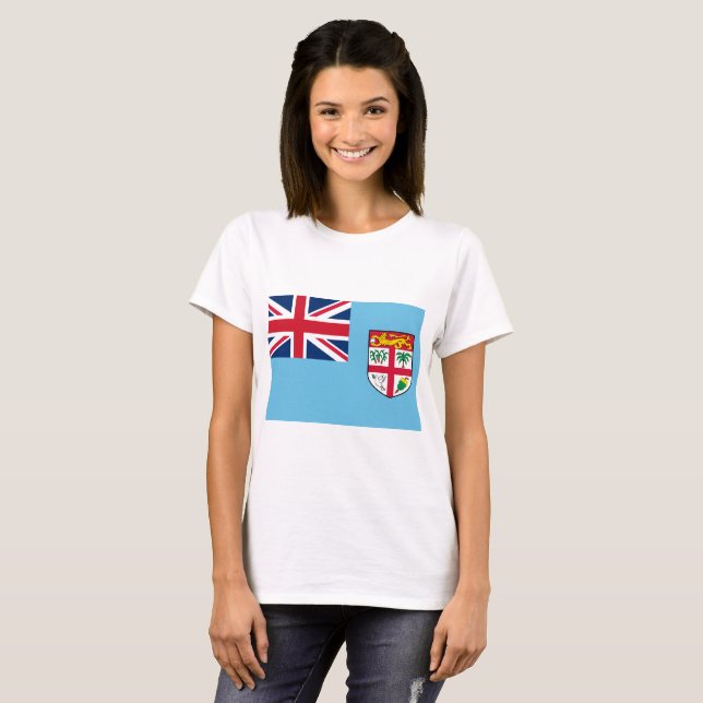 Fiji Flagga T Shirt (Hel framsida)