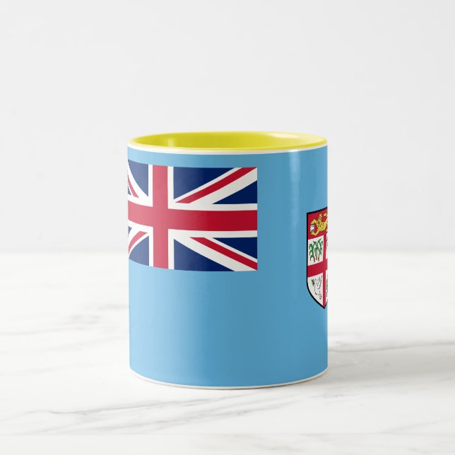 Fiji Flagga Två-Tonad Mugg (Center)
