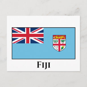 Fiji Flagga Vykort