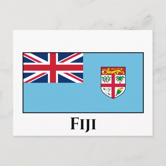 Fiji Flagga Vykort (Framsida)