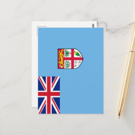 Fiji flagga vykort