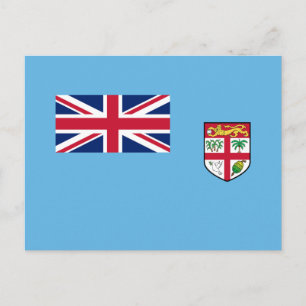 Fiji flagga vykort