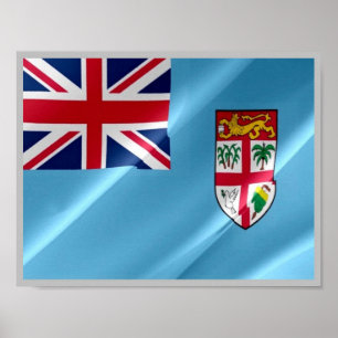 Fiji - Flagga Wave - Poster