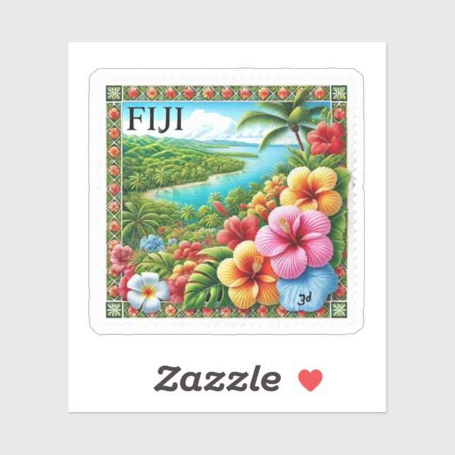 Fiji Frimärke Classic Klistermärken (Ark)