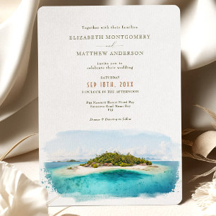 Fiji Island Melanesia Destination Wedding Inbjudningar