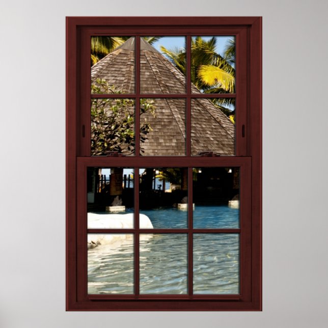 Fiji Island View #1 av 3 Bild Window Illusion Poster (Framsidan)