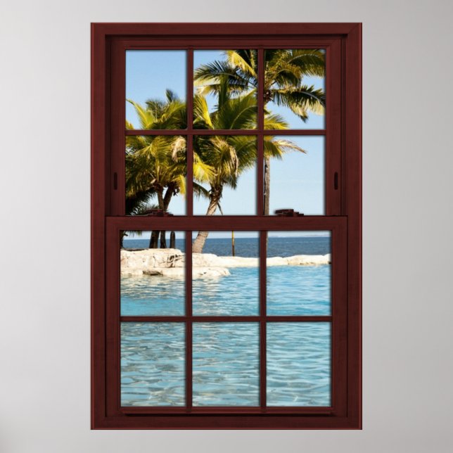 Fiji Island View #2 of 3 Bild Window Illusion Poster (Framsidan)