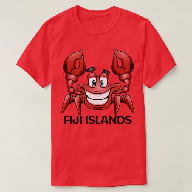 Fiji Islands Beach Family Vacation Group Resa Crab T Shirt (Design framsida)