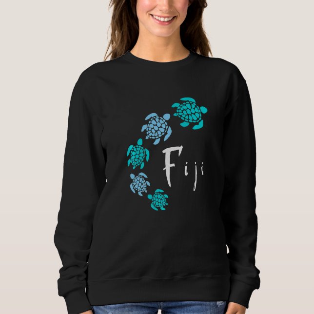 Fiji Islands Blue Turtle Fiji T Shirt (Framsida)