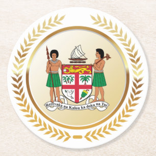 Fiji Jackar om Arm Underlägg Papper Rund