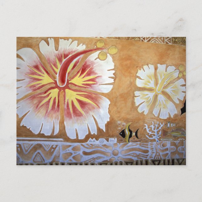 Fiji, konstverk. vykort (Framsida)