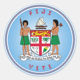 Fiji kulturarvssymbol runt klistermärke