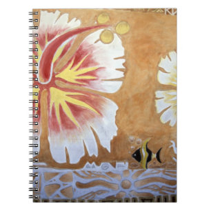 Fiji, muralkonst. anteckningsbok med spiral
