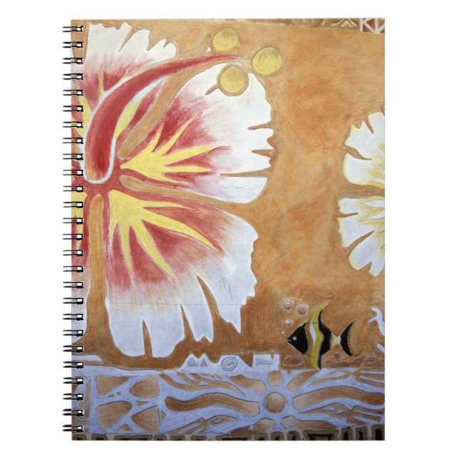 Fiji, muralkonst. anteckningsbok med spiral (Framsidan)