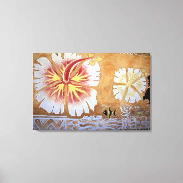 Fiji, muralkonst. canvastryck (Framsida)