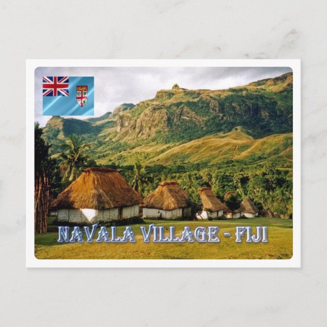 Fiji - Navala Village - Vykort (Framsida)