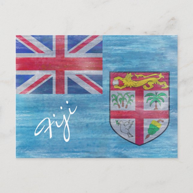 Fiji-nödlidande flagga vykort (Framsida)