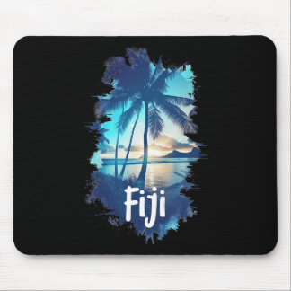 Fiji Palmträd Strand Solnedgång Semester Souvenir  Musmatta