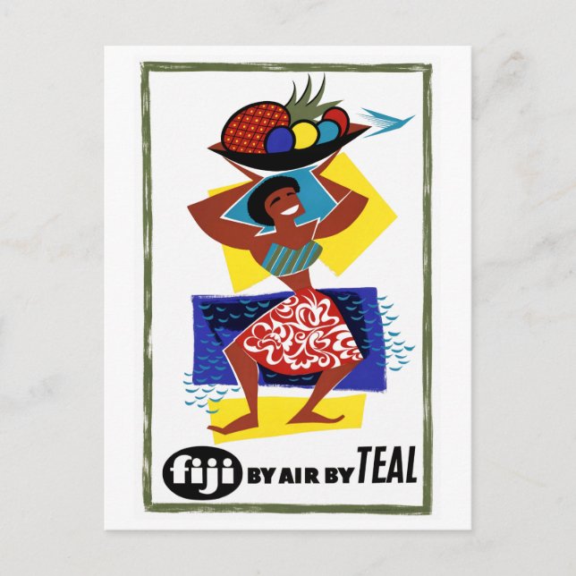 Fiji Poster återställd Vykort (Framsida)
