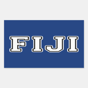 Fiji Rektangulärt Klistermärke