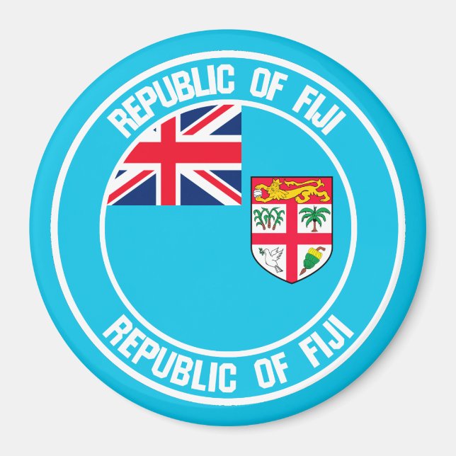 Fiji Round Emblem Magnet (Framsidan)