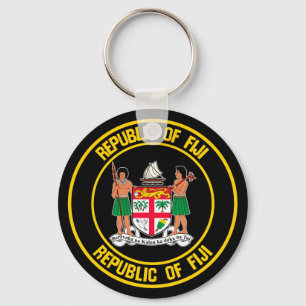 Fiji Round Emblem Nyckelring