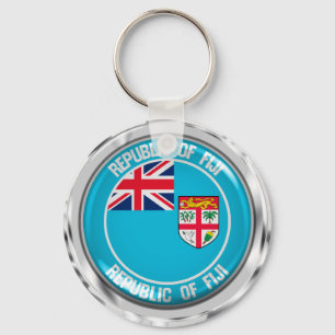 Fiji Round Emblem Nyckelring