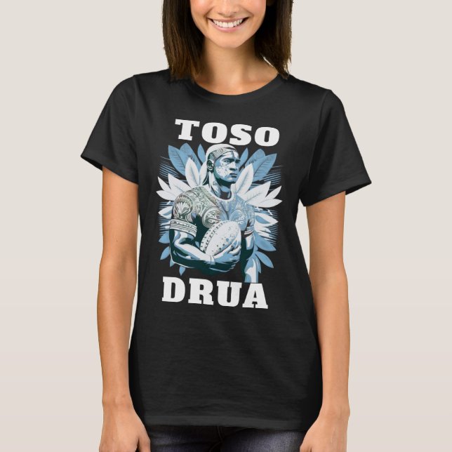 Fiji Rugby  Rugby Toso Drua T Shirt (Framsida)