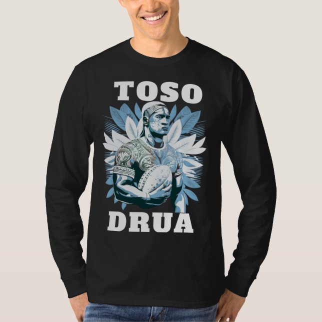 Fiji Rugby  Rugby Toso Drua T Shirt (Framsida)