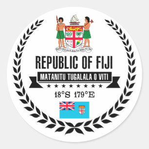 Fiji Runt Klistermärke