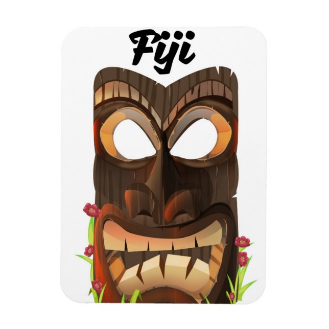 Fiji skulpterad mask magnet (Vertikal)