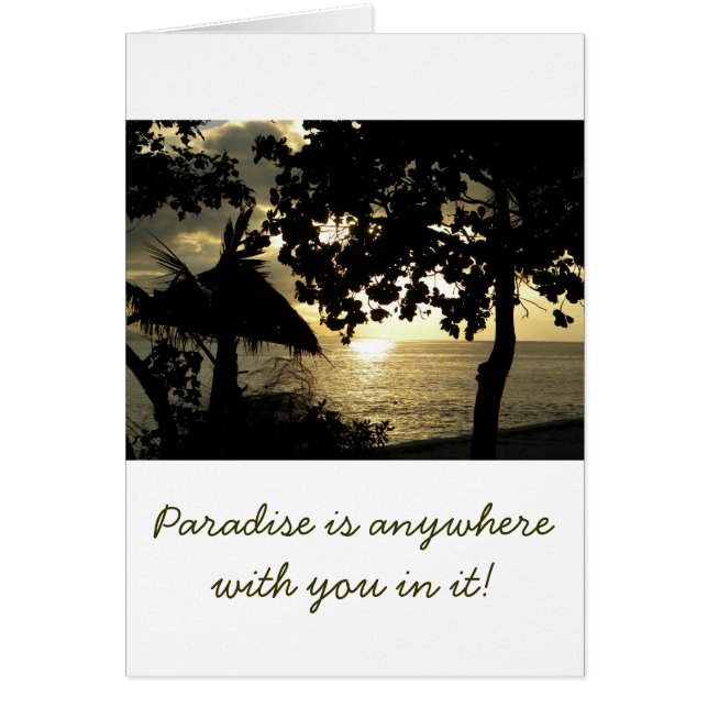 Fiji Sunset Hälsningskort (Framsidan)