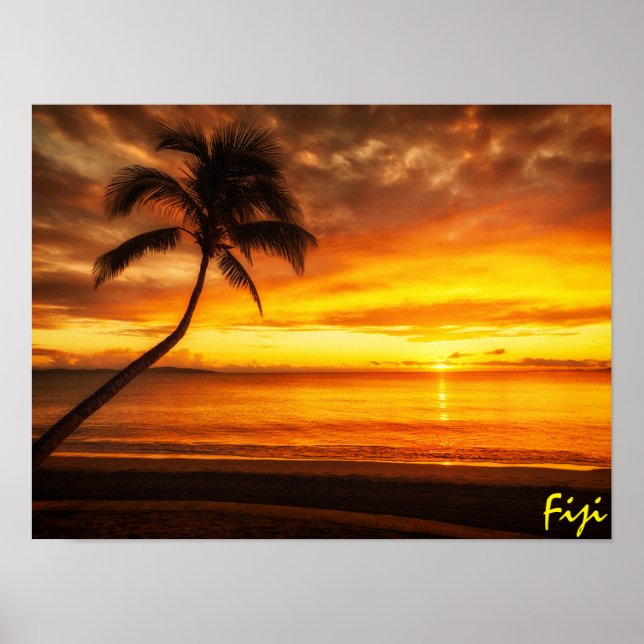Fiji Sunset Poster (Framsidan)