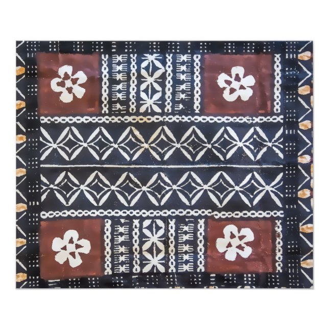 Fiji Tapa Trasa Photo Print Fototryck (Framsidan)