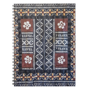Fiji Tapa Tygtryck Notebook Anteckningsbok