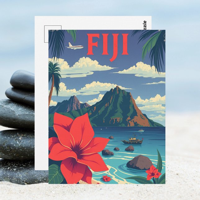 Fiji Tropical Island Travel Vykort (Fiji Tropical Island Travel Postcard
)