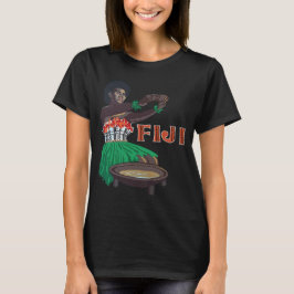 Fiji Tropisk Kvinna Traditionell Resa T Shirt