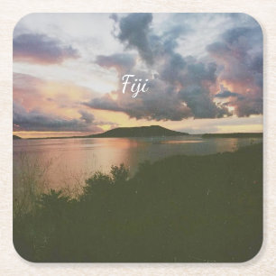 Fiji Tropisk Ö Flexible Foto Magnet Underlägg Papper Kvadrat
