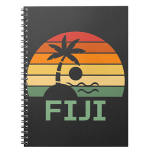 Fiji Vintage Handflatan Träd Sommarbuss Anteckningsbok