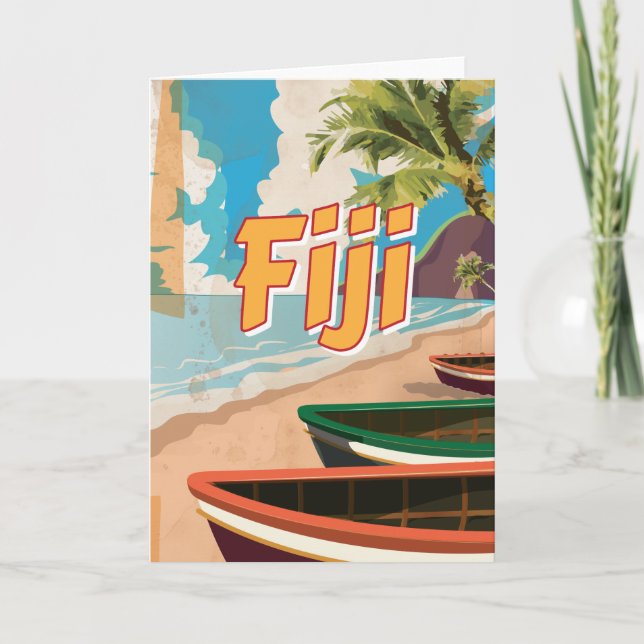 Fiji Vintage resemål Helgkort (Framsida)