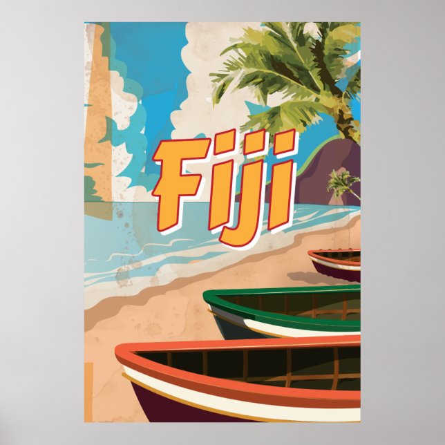 Fiji Vintage resemotivaffisch Poster (Framsidan)
