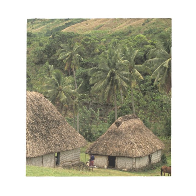 Fiji, Viti Levu, Navala, Traditionella Bure-hus Anteckningsblock (Framsida)