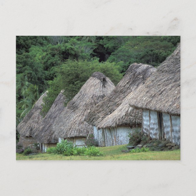 Fiji, Viti, Traditionella hyddhus. Vykort (Framsida)