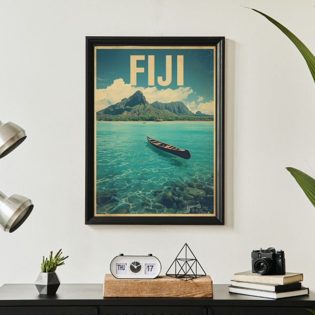 Fiji Waters – Retro Ocean Escape Resa  Poster (Skapare uppladdad)