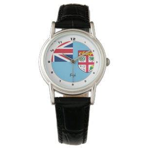 Fijian Flagga & Fiji trendig mode / designbevaknin Armbandsur