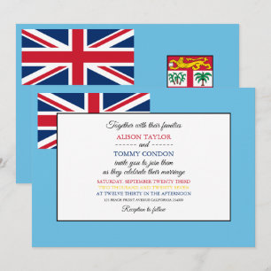 Fijian Flagga, Flagga Fiji Bröllop Inbjudningar