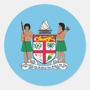 Fijian Jackar av Arm, Fiji Runt Klistermärke